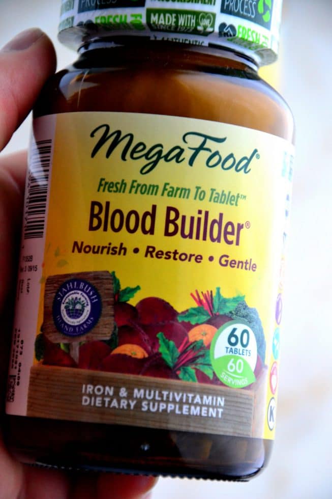 Iron Deficiency is something that can easily be treated with a high quality food-based supplement such as this one called Blood Builder from MegaFood.